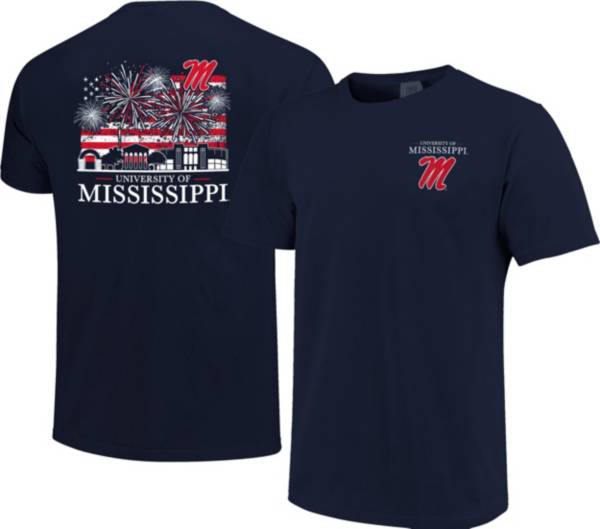 Image One Men's Ole Miss Rebels Navy Americana Fireworks T-Shirt