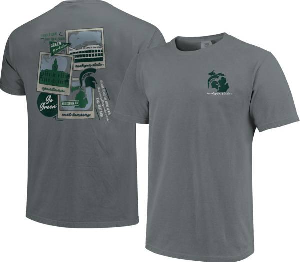 Image One Men's Michigan State Spartans Grey Campus Polaroids T-Shirt product image