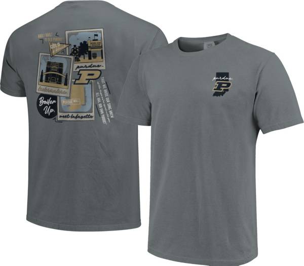 Image One Men's Purdue Boilermakers Grey Campus Polaroids T-Shirt