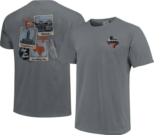 Image One Men's Texas Longhorns Grey Campus Polaroids T-Shirt product image