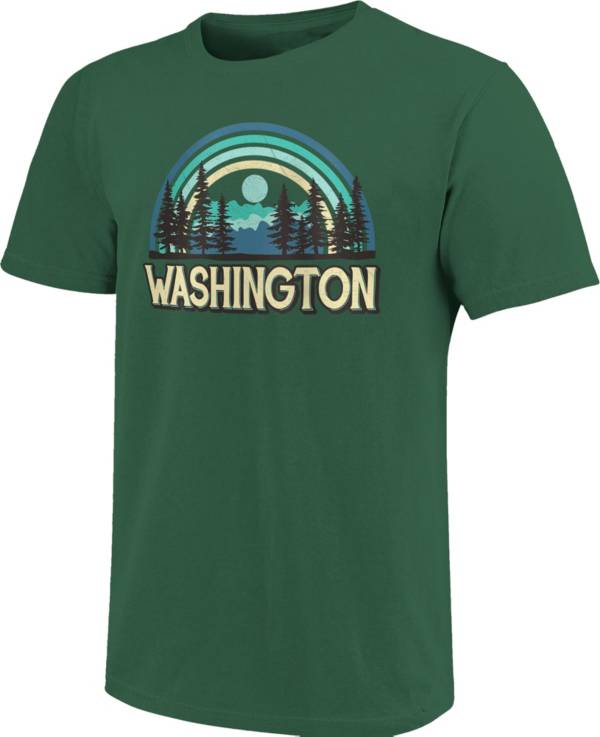 Image One Men's Washington Desert Rainbow Sunset Graphic T-Shirt product image