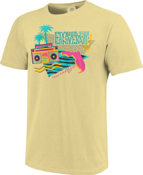 Image One Women's Florida State Seminoles Yellow Beach Party T-Shirt