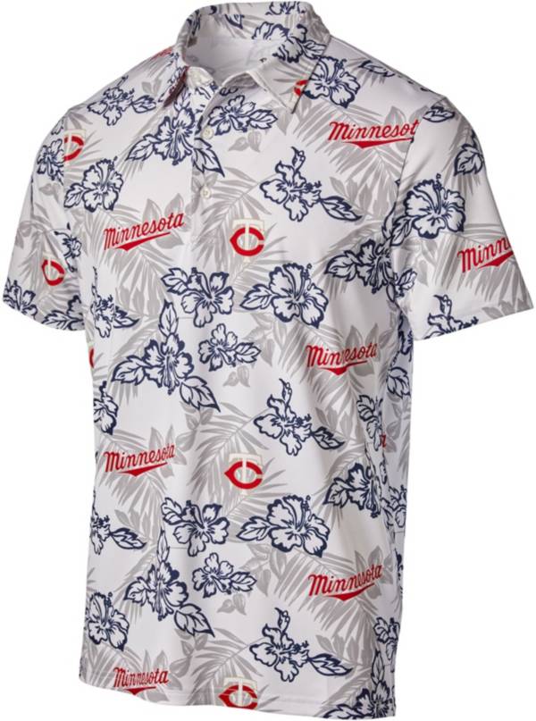 Reyn Spooner Men's Minnesota Twins White Aloha Performance Polo