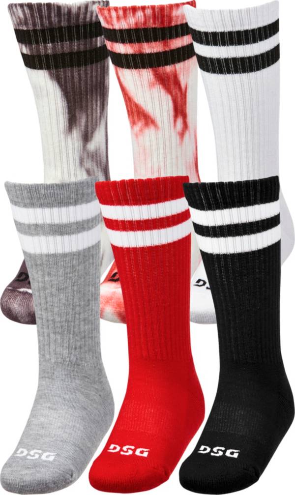 DSG Boys' Athletic Crew Socks Multicolor 6-Pack product image