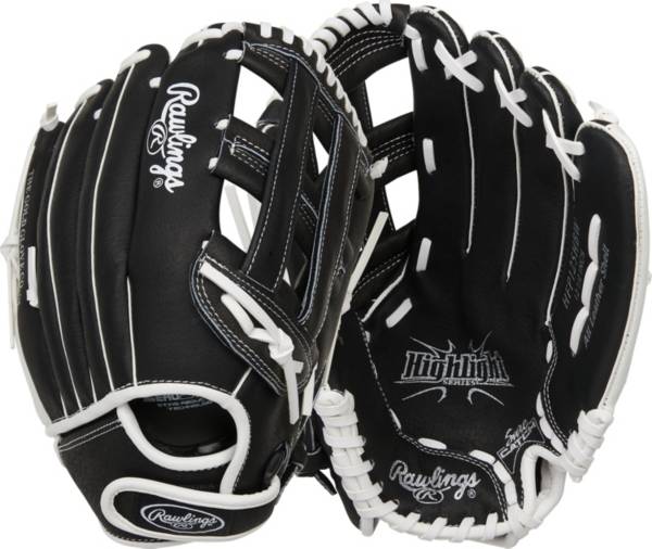 Black and white store baseball glove