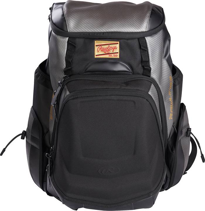 Franklin Sports Youth Baseball Backpack Bag - MLB Batpack - Black/Gray 