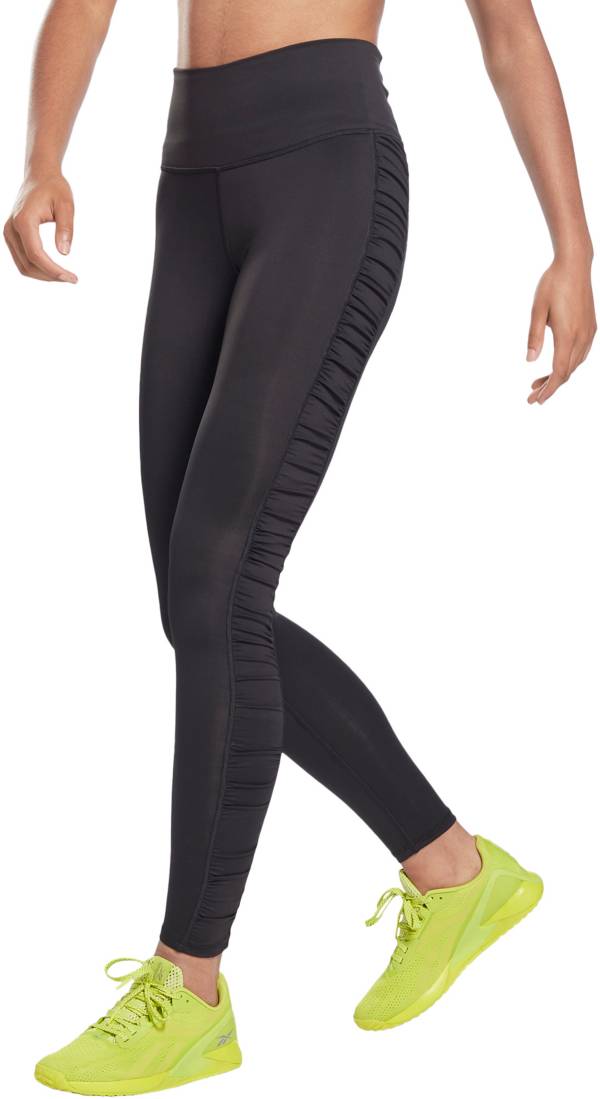 Buy Reebok Womens Ruched High Waisted Tight Leggings Black