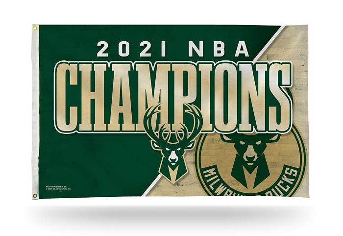 Rico 2021 NBA Champions Milwaukee Bucks Banner Flag