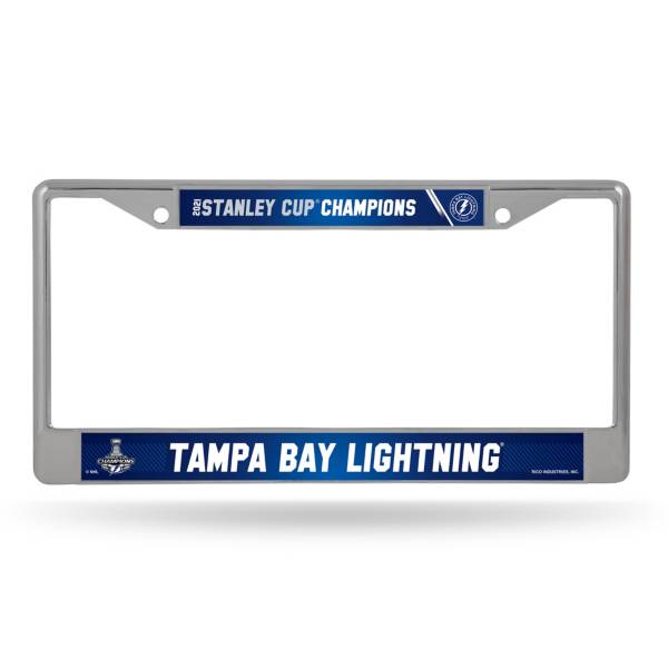 Rico 2021 Stanley Cup Champions Tampa Bay Lightning Chrome License Plate Frame product image