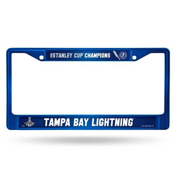 Rico 2021 Stanley Cup Champions Tampa Bay Lightning Color Chrome License Plate Frame