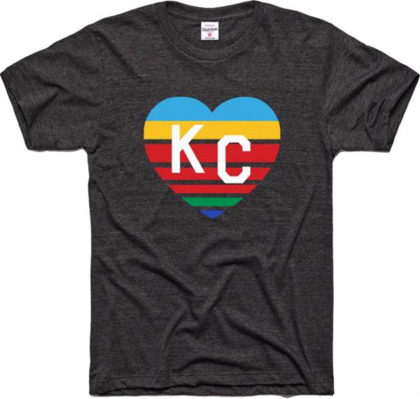 Charlie Hustle KC Heart Vintage Black T-Shirt product image
