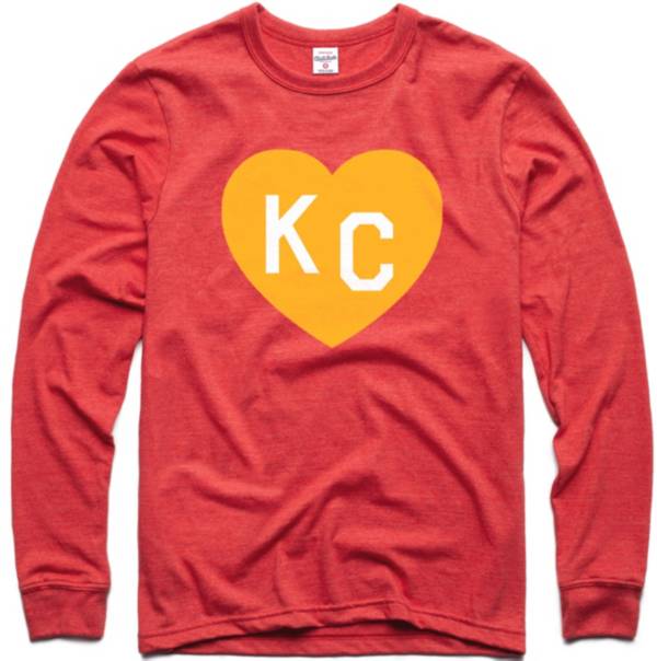 Charlie Hustle KC Heart Vintage Red T-Shirt, Men's, Large