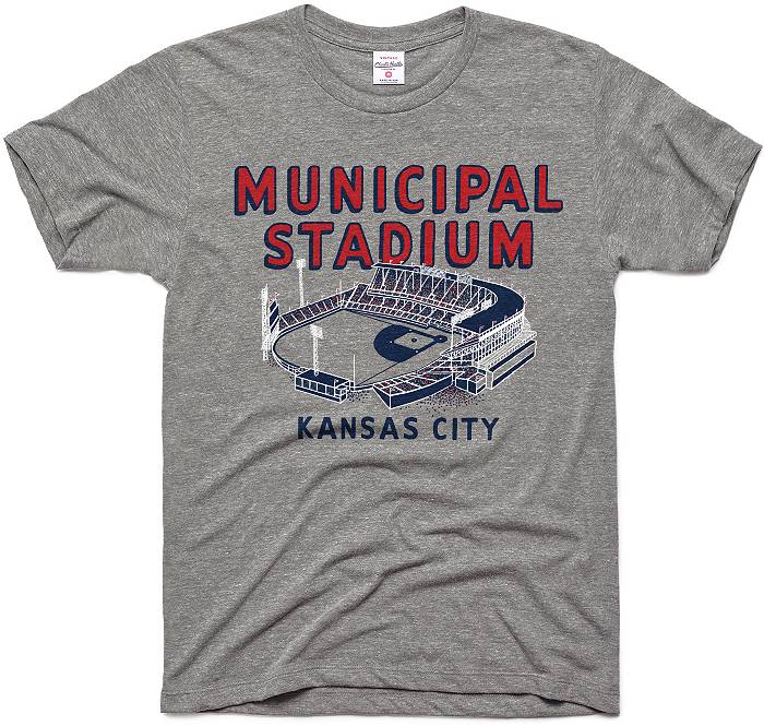 Charlie Hustle Kansas City Monarchs Municipal Stadium Museum T-Shirt - Gray - M - M (Medium)