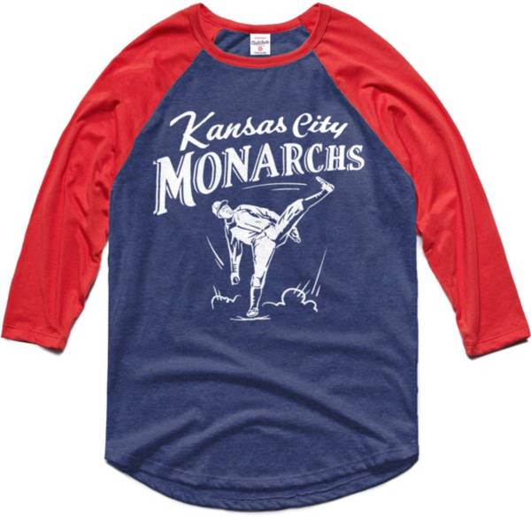 Charlie Hustle Kansas City Monarchs Museum Navy T-Shirt, Men's, Small, Blue