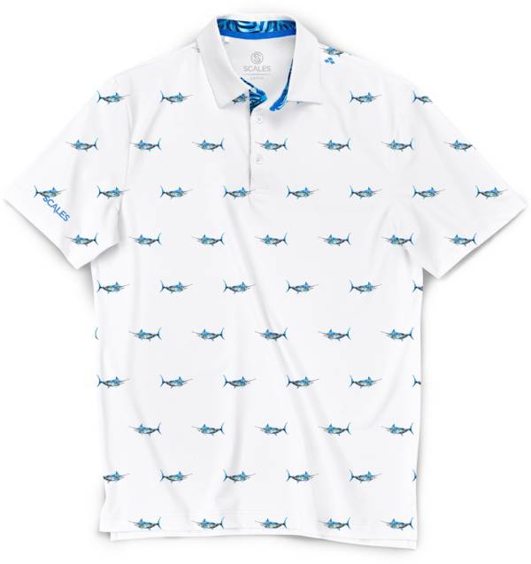 SCALES Men's Tropical Marlin Golf Polo product image