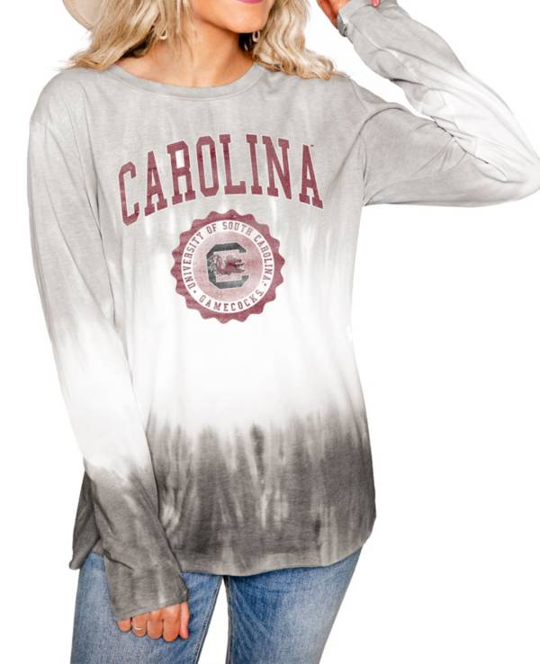 Gameday Couture South Carolina Gamecocks White Dip Dye Long Sleeve T-Shirt