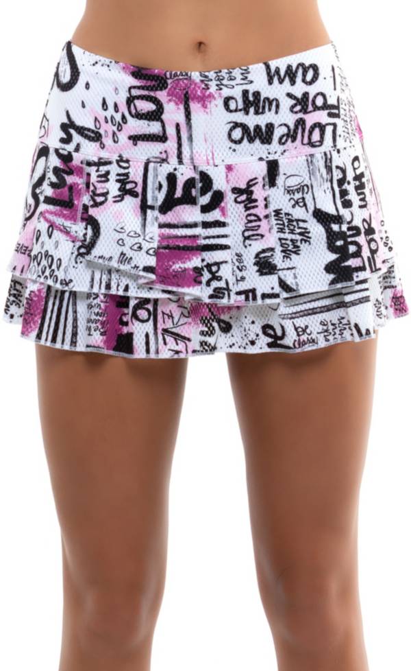 Lucky In Love Women's City Graffiti Tier Tennis Skirt