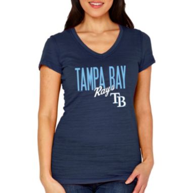 sorry, Soft As A Grape Women's Tampa Bay Rays Navy V-Neck T-Shirt is currently out of stock