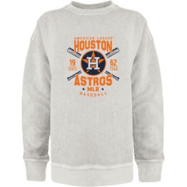 sorry, Soft As A Grape Women's Houston Astros White Corded Crew Pullover Sweater is currently out of stock