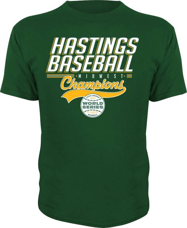 Stitches Men's 2021 Little League Baseball World Series Midwest Region Green Champions T-Shirt
