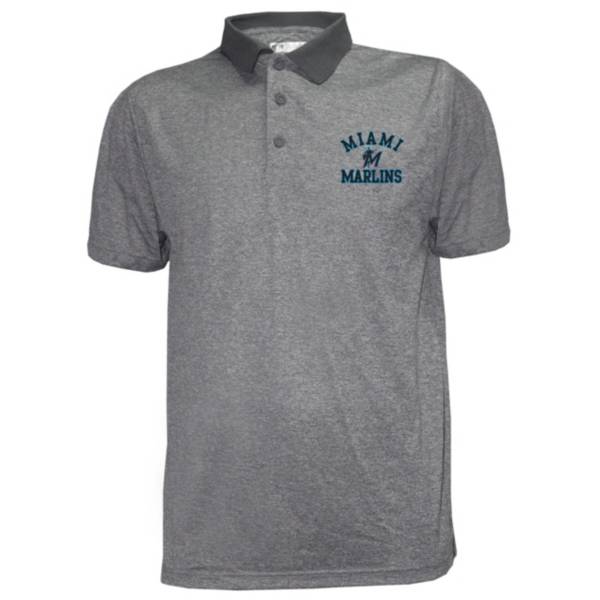 Stitches Men's Miami Marlins Poly Polo