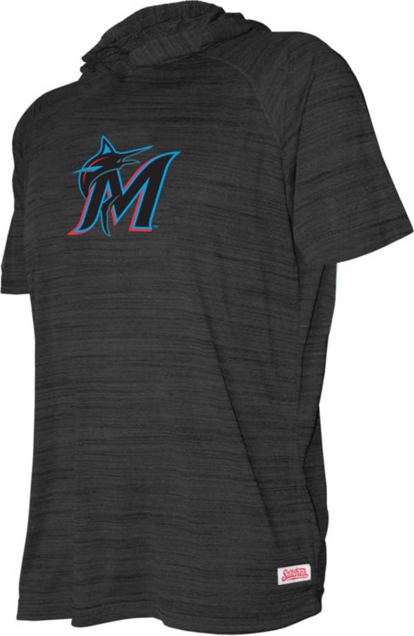Stitches Youth Miami Marlins Black Short Sleeve Pullover Hoodie product image