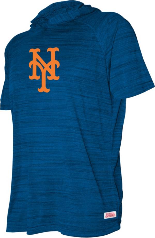 Stitches Youth New York Mets Blue Short Sleeve Pullover Hoodie product image