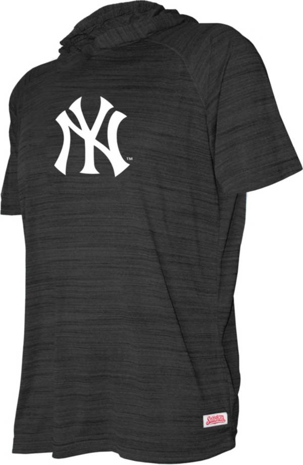 Stitches Youth New York Yankees Black Short Sleeve Pullover Hoodie
