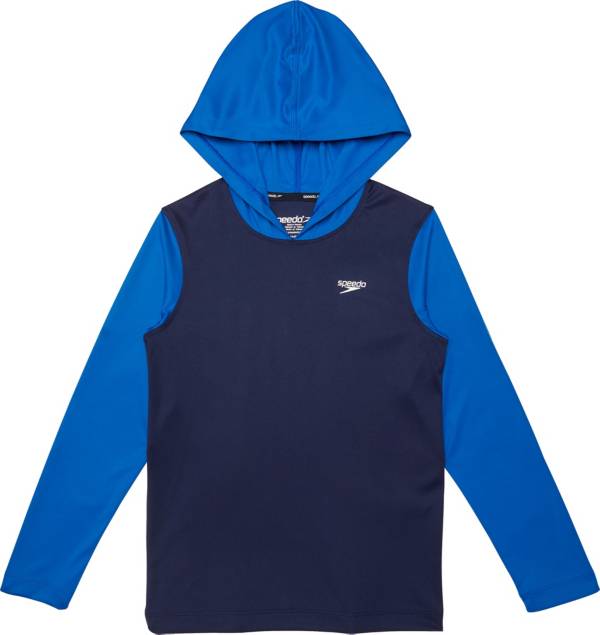 Speedo Boy's Hooded Long Sleeve Swim Shirt