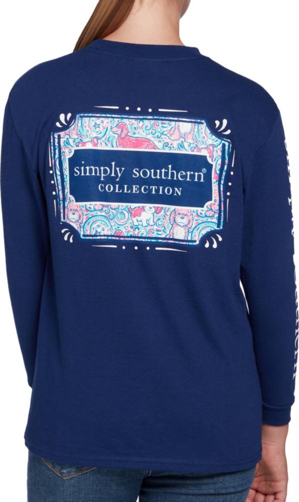 Simply Southern Girls' Long Sleeve Pup Logo Graphic T-Shirt product image