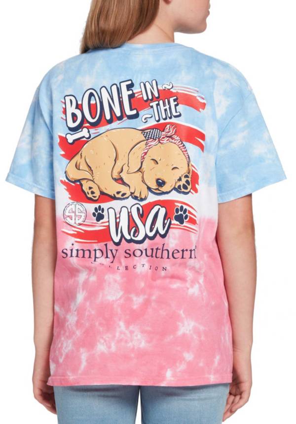 Simply Southern Girls' Bone in the USA Short Sleeve T-Shirt product image