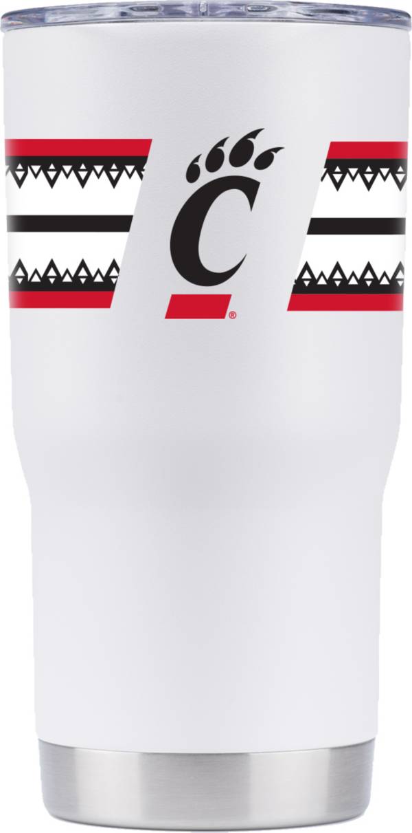 Gametime SideKicks Cincinnati Bearcats 30 oz. Striped White Stainless Steel Tumbler product image