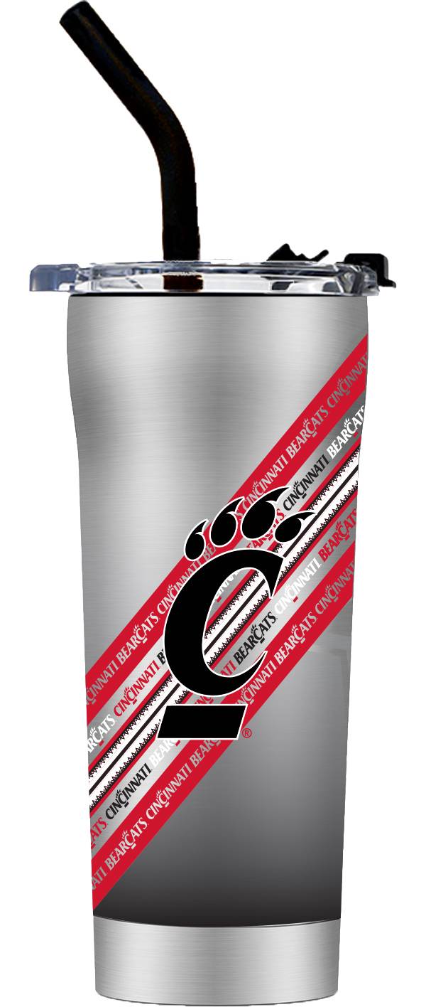 Gametime SideKicks Cincinnati Bearcats 20 oz. Striped White Stainless Steel Tumbler product image