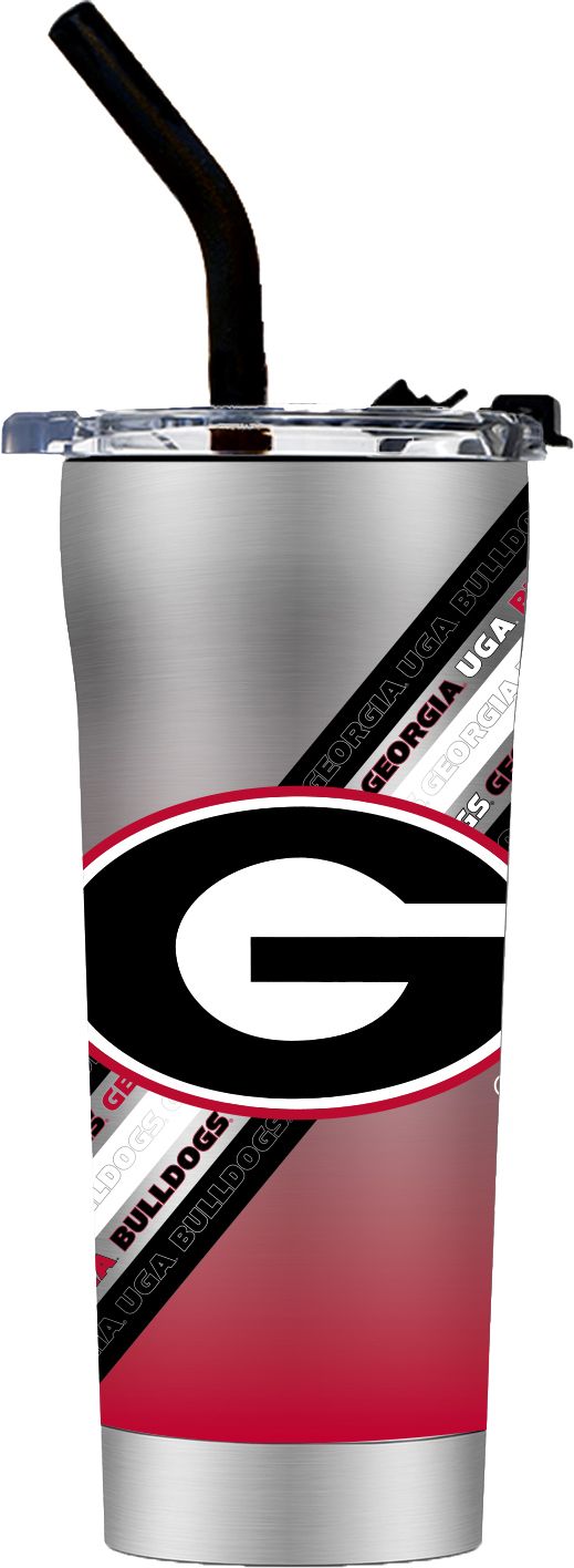 Gametime SideKicks Georgia Bulldogs 20 oz. Striped White Stainless Steel Tumbler product image