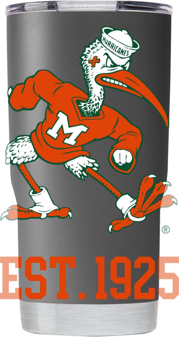 Gametime SideKicks Miami Hurricanes Stainless Steel 20 oz. Vault Logo Tumbler