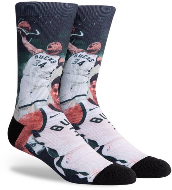 PKWY Milwaukee Bucks Giannis Antetokounmpo Voltage Crew Socks