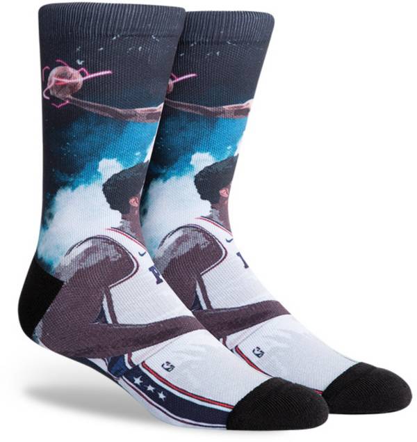 PKWY Philadelphia 76ers Joel Embiid Voltage Crew Socks