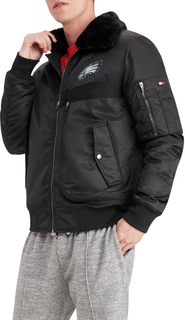 Tommy Hilfiger Men's Philadelphia Eagles Aviator Black Full-Zip Jacket product image