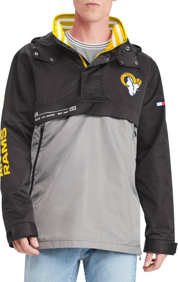 Tommy Hilfiger Men's Los Angeles Rams Anorak Black Jacket