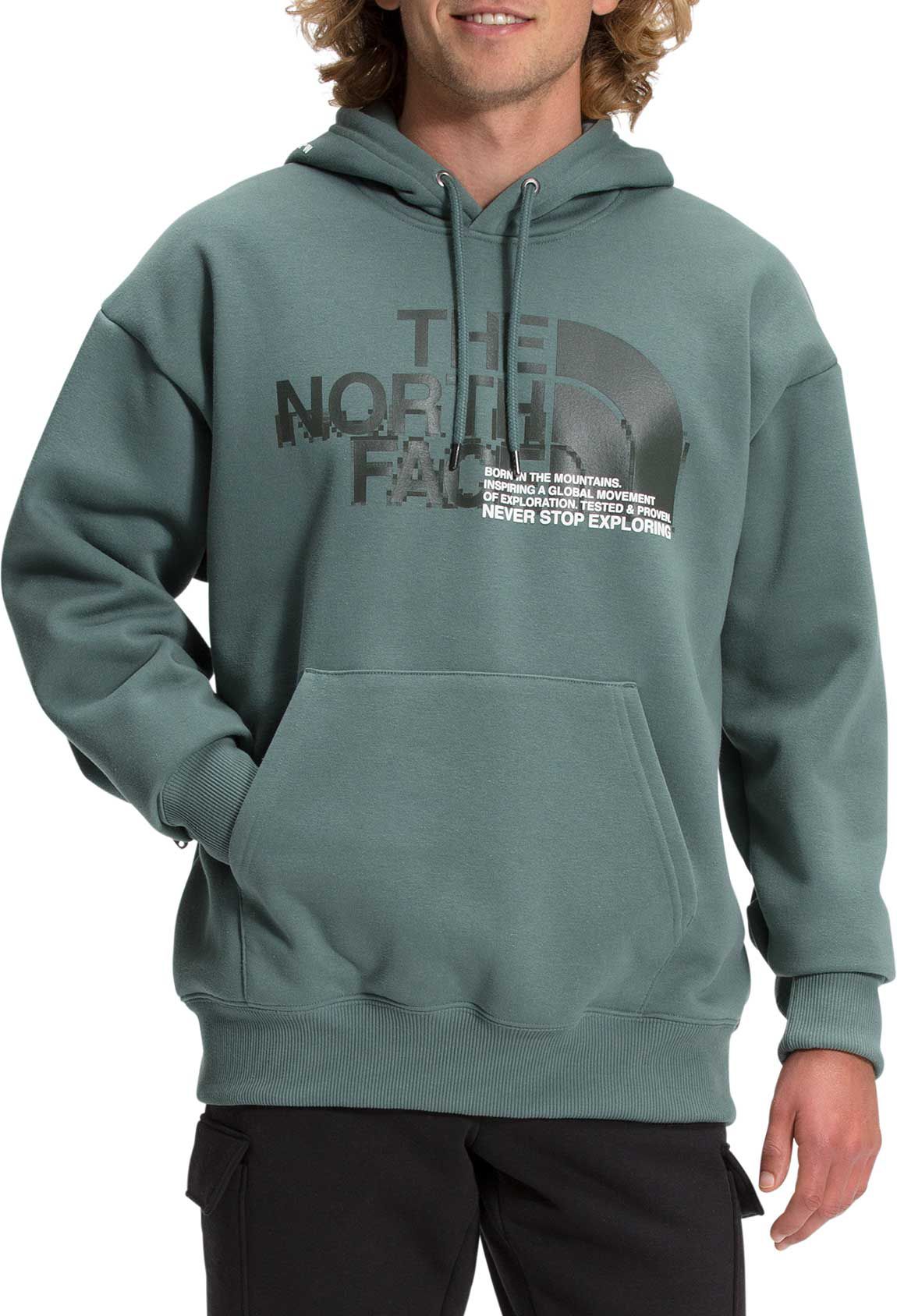 green north face hoodie