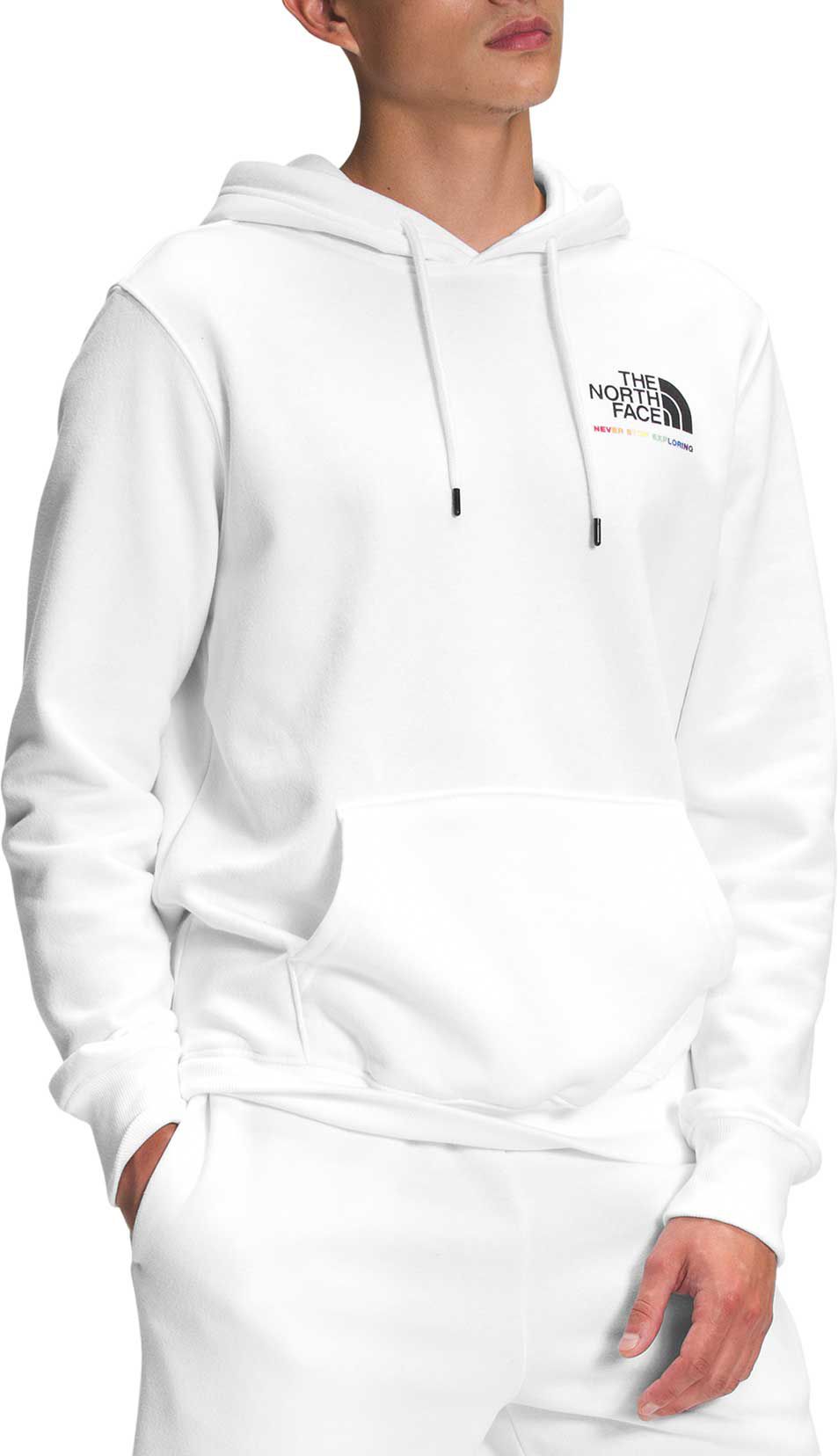 northface white hoodie