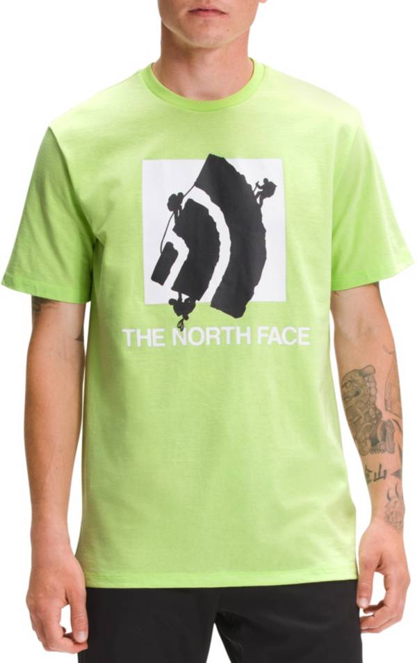 Mens green north hot sale face t shirt