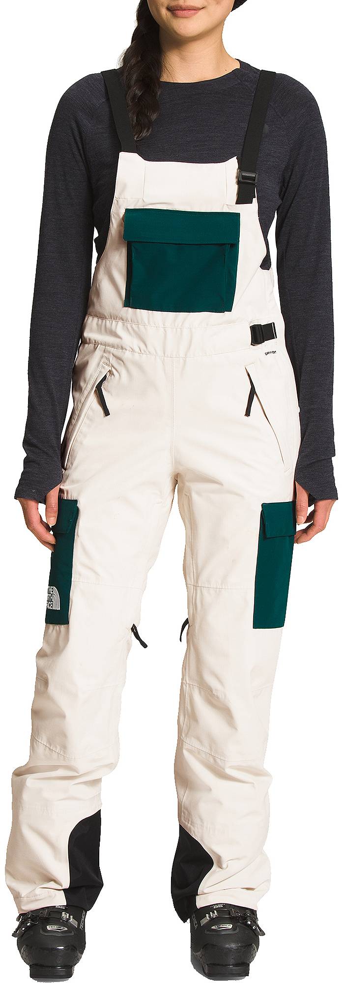 Women's Bib Snow Pants Quilted Overalls Waterproof Suspender