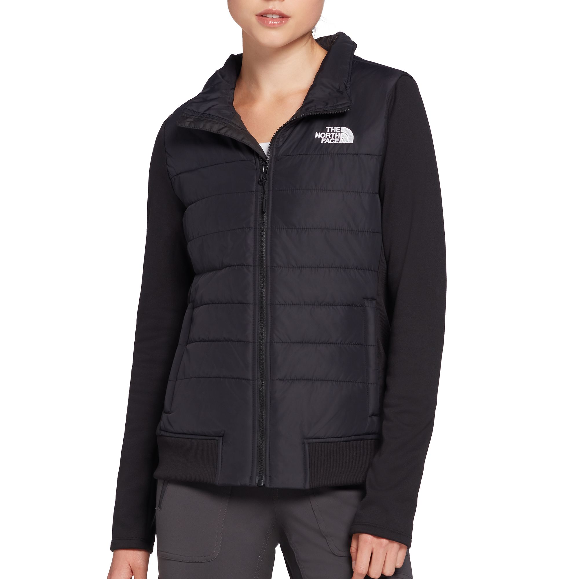 womens black north face vest