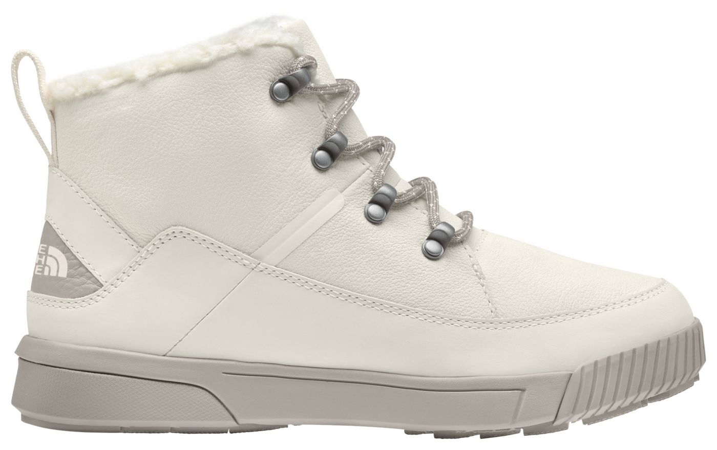 The North Face Sierra Mid Lace Women s White Dune Silver Grey Waterproof Boot Shoes Size 7.5