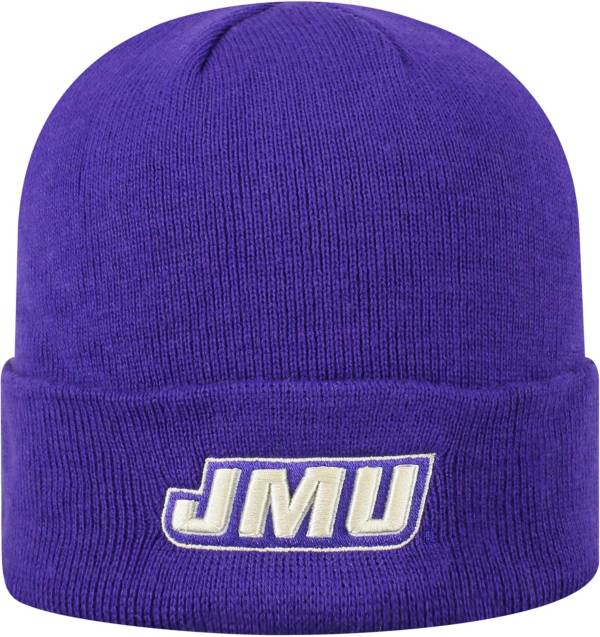 Top of the World Men's James Madison Dukes Purple Cuff Knit Beanie