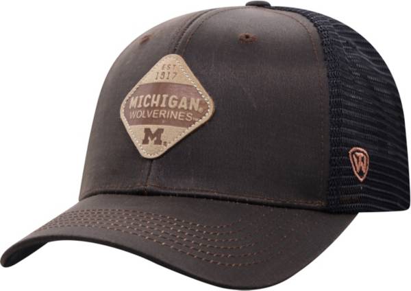 Top of the World Men's Michigan Wolverines Elm Adjustable Black Hat