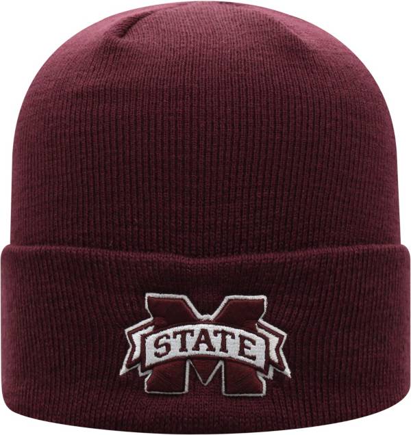 Top of the World Men's Mississippi State Bulldogs Maroon Cuff Knit Beanie