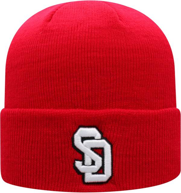 Top of the World Men's South Dakota Coyotes Red Cuff Knit Beanie