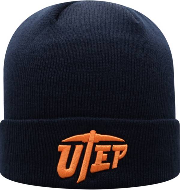 Top of the World Men's UTEP Miners Navy Cuff Knit Beanie